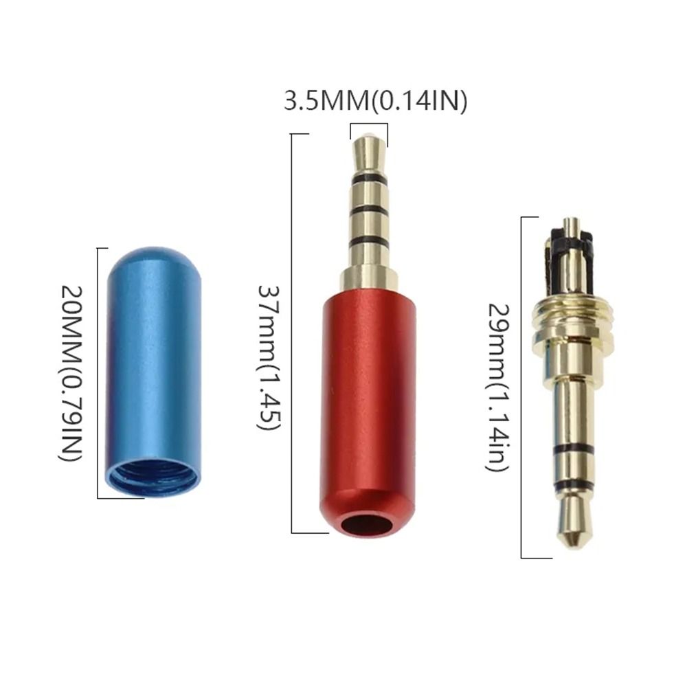 Stereo 3.5MM Plug Male Headphone Jack 4 Poles 3.5 Jack Adapter 3.5MM Stereo Audio Connector
