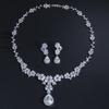 Bridal Jewelry Necklace Set, Anti-Allergic Super Flash Zircon Chain Set, Female Zircon Necklace Set.