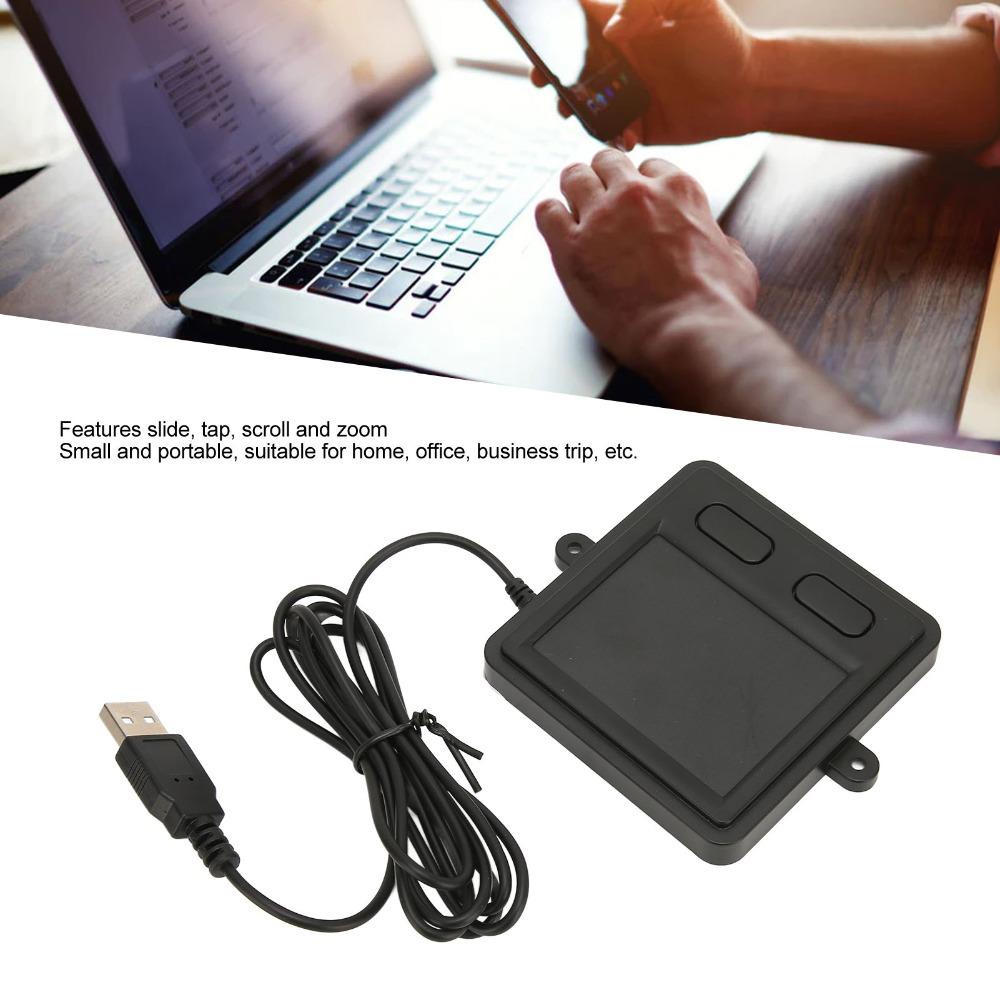 2 Button Portable Trackpad Plug and Play High Sensitivity Touchpad Wired USB Touchpad  Home Office