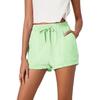 Women Shorts High Waist Adjustable Drawstring Summer Shorts with Pockets Solid Color Loose Fit