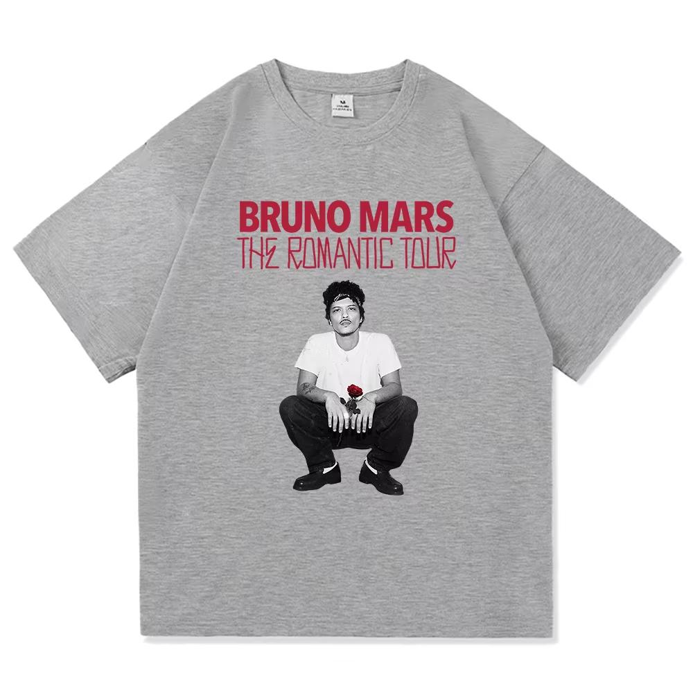 2026 The Romantic Album T Shirt Bruno Mars The Romantic Tour  Men Women Clothing Vintage Harajuku High Quality Cotton Tshirts