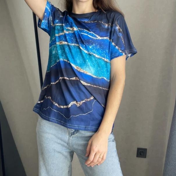 Женская футболка с 3D-принтом и мультяшной графикой, повседневный топ с коротким рукавом для лета