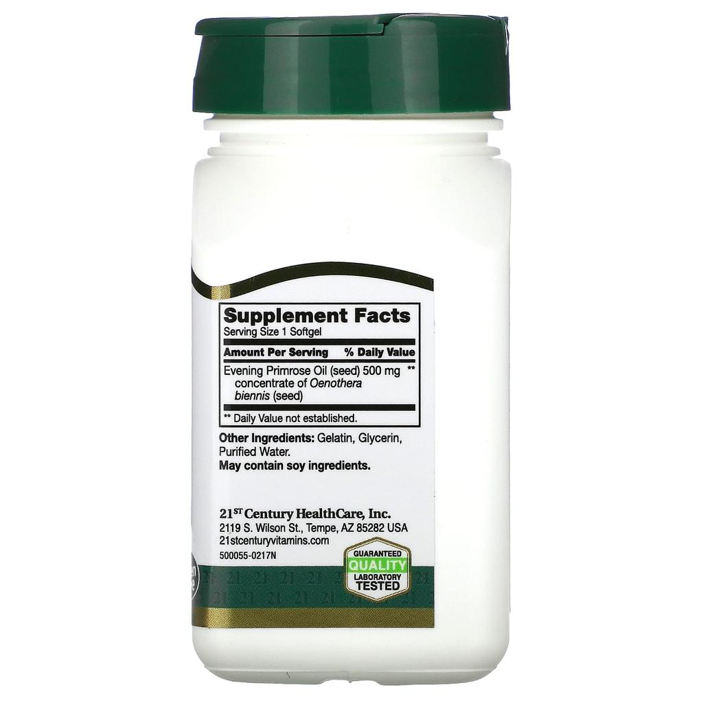 21st Century Evening Primrose Oil, Women's Health Support, 60 Softgels (500Mg Per Softgel)