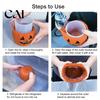 Camping Portable Ice Bucket Halloween Mold, Pumpkin Ghost Silicone Tray with Drain Basket, 2 Quick Release Mold in 1 Freezer Drink Cooler for