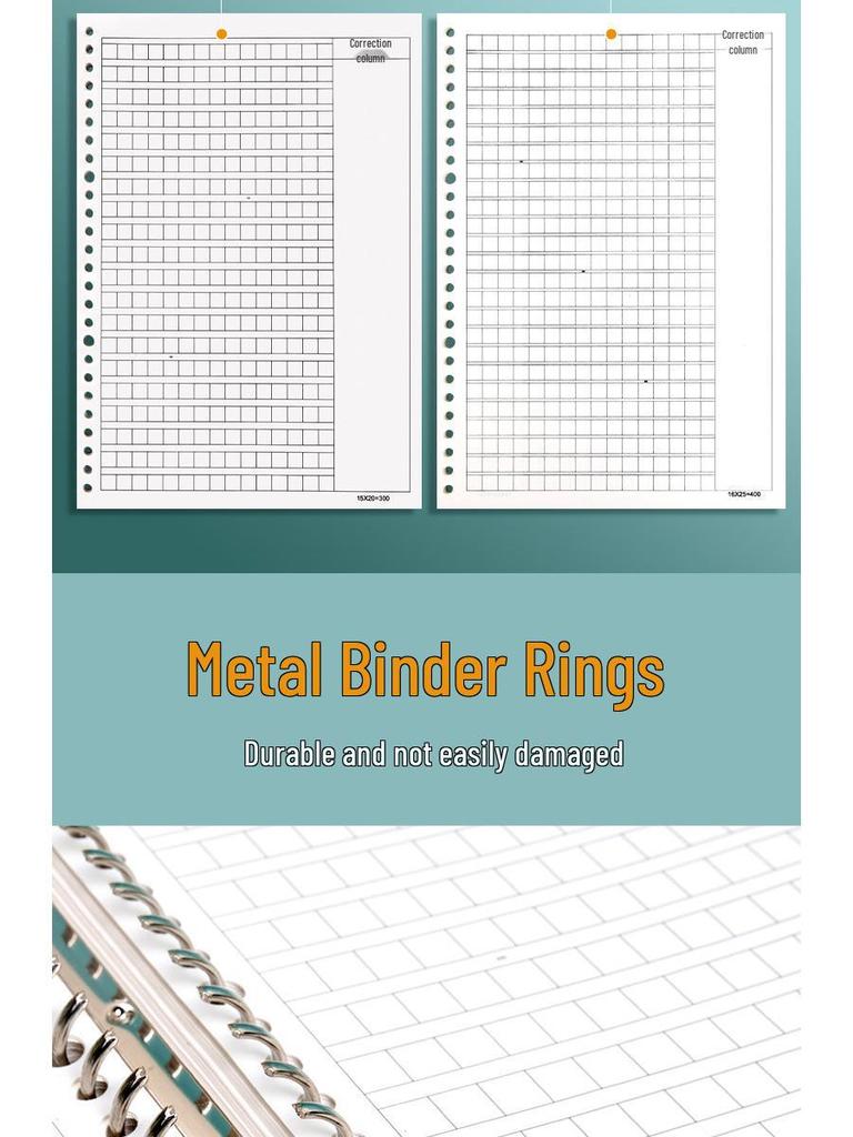400-Square Composition Notebook with Annotations for 3rd-4th Grade Students