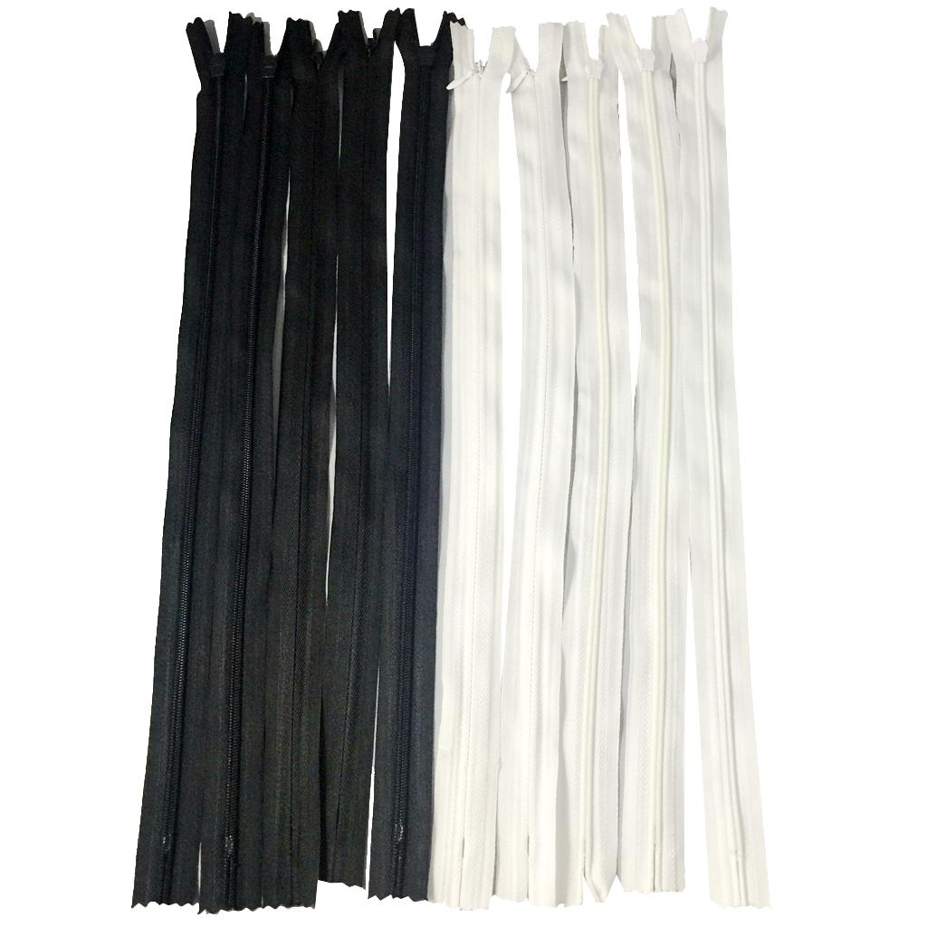 10 Pieces Invisible Nylon Closed End Zip Zippers for Sewing 0cm