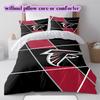 football Logo Pattern Bedding Quilt Set Quilt Cover Pillowcase Home Decoration Birthday Gift (1*duvet cover+ 2*pillowcase, without core)