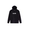 Levis Hooded Logo Print Sweatshirt Women Tops Black 18487-0004