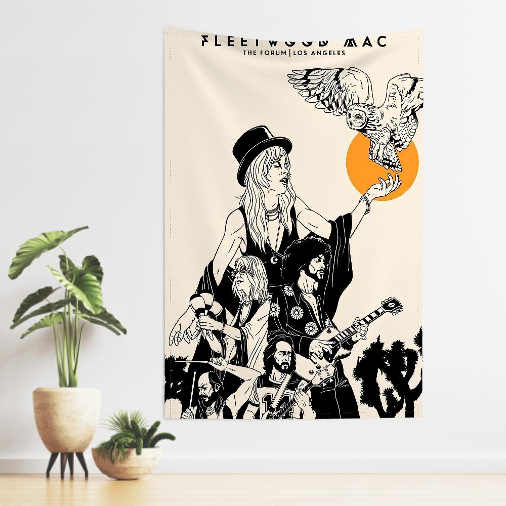 FFleetwood Rock Band Mac Гобелен Декор Комнаты Настенная Ткань Вечеринка Подвесной Фон Декор Комнаты Детская Комната