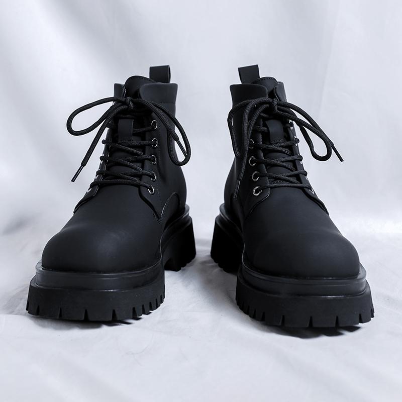 Модные мужские ботинки на толстой подошве Высококачественные трендовые ботинки для отдыха на открытом воздухе, деловых вечеринок, повседневных офисных модных мужских туфель для улицы и прогулок