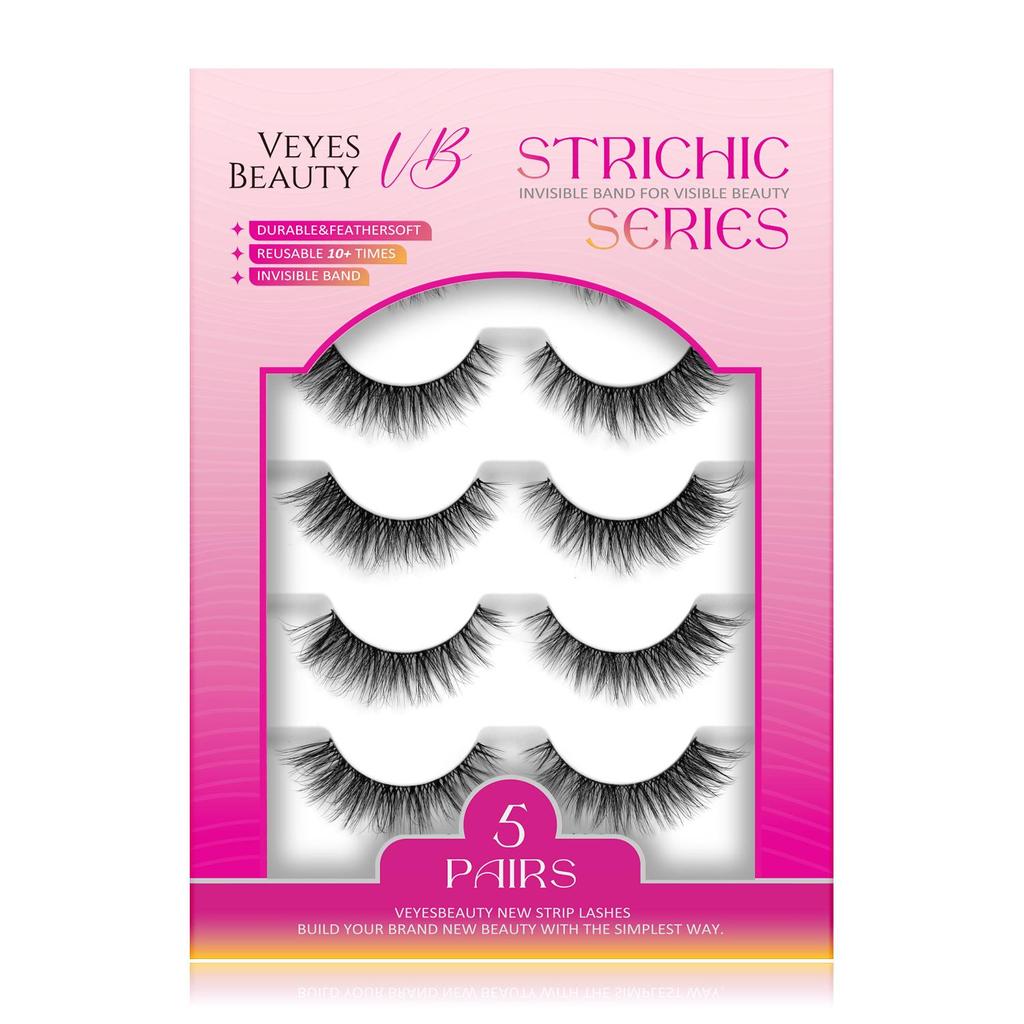 Veyesbeauty NEBULA GLOW Lash Clusters Invisible Band Reusable Durable Quick & Easy Application 5 Pairs