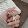 Кольцо в стиле легкой роскоши, ретро, придворный стиль, с инкрустацией бриллиантами в виде снежинок, цирконами, ретро-гравировкой, полым открытым дизайном, нишевое, для личности, женское