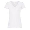 Женская футболка Fruit of the Loom Valueweight однотонная с V-образным вырезом