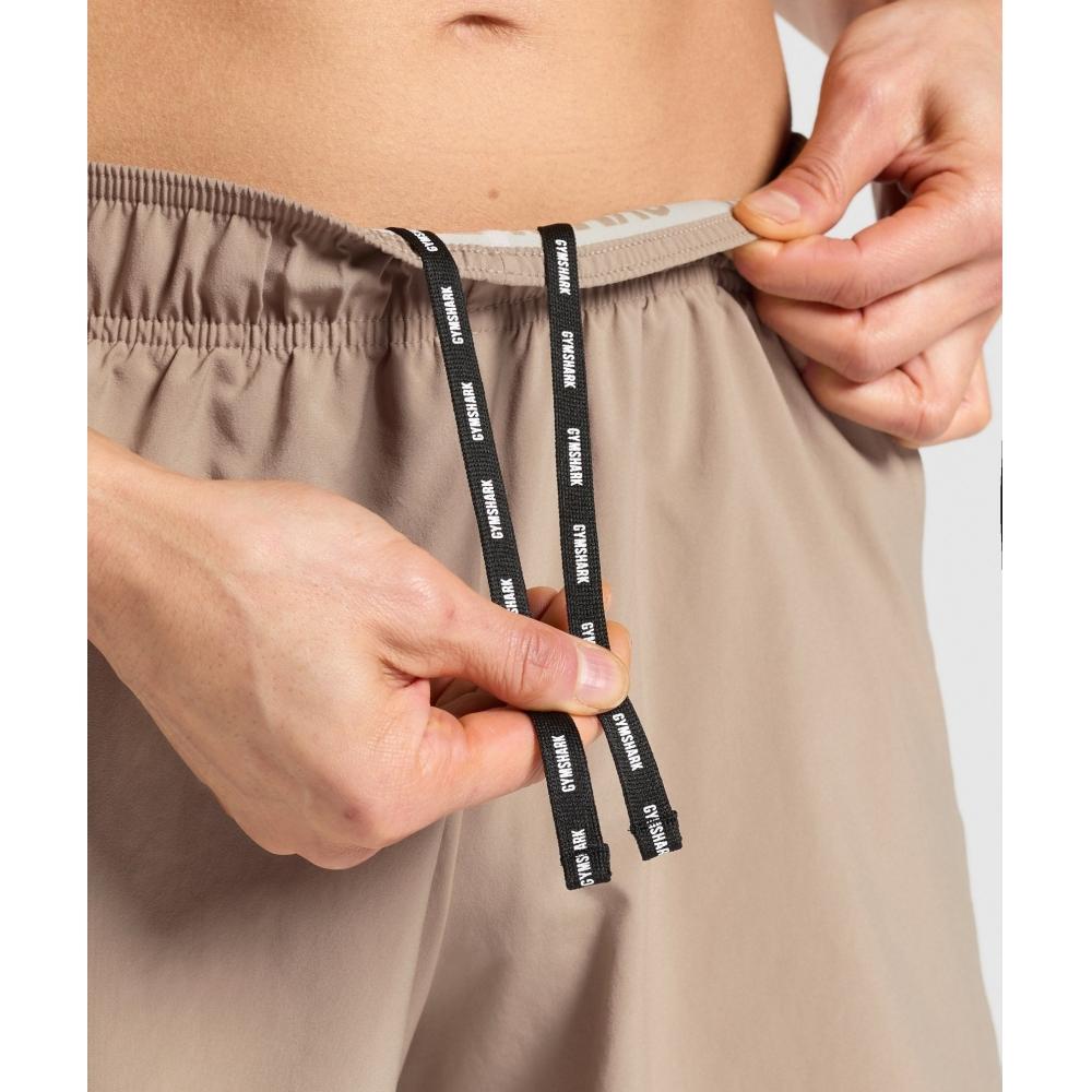 Gymshark Спортивные шорты 5 Цементно-коричневый Серый A1b3m Ncz7