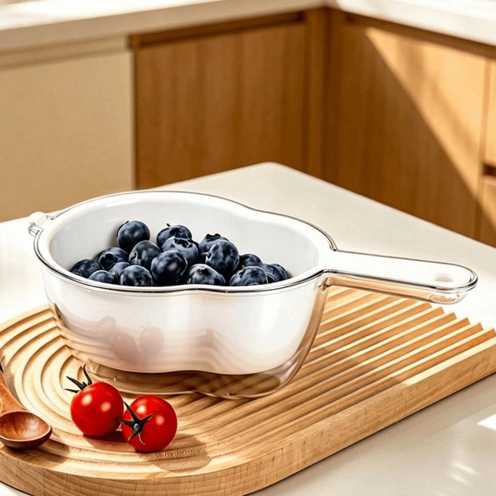 with Handle Vegetable Washing Basin Gourd-shaped Draining Basket Fruit Washing Basket Kitchen