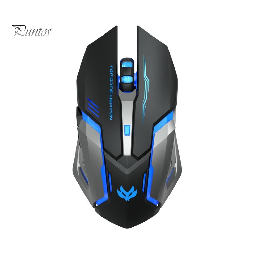 Puntos Rechargeable T1 Ergonomic 2.4G Silent Backlit USB Optical Wireless Gaming Mouse