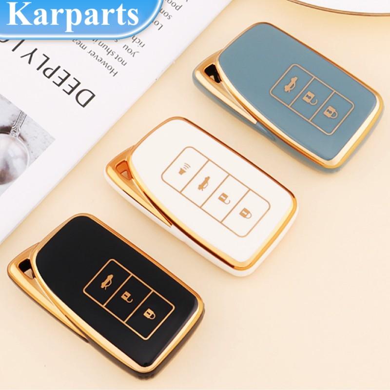 Golden-edged TPU Car Remote Key Cover Case Shell Fob For Lexus NX GS RX IS ES GX LX RC IS UX 200 250 260 300 350 LS 450H 300H Car Accessories