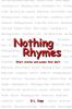 Книга Nothing Rhymes : Short Stories and Poems That Don't