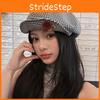 Stylish Korean Y2k Handmade Button Beret Hat For All Seasons With Vintage Pattern