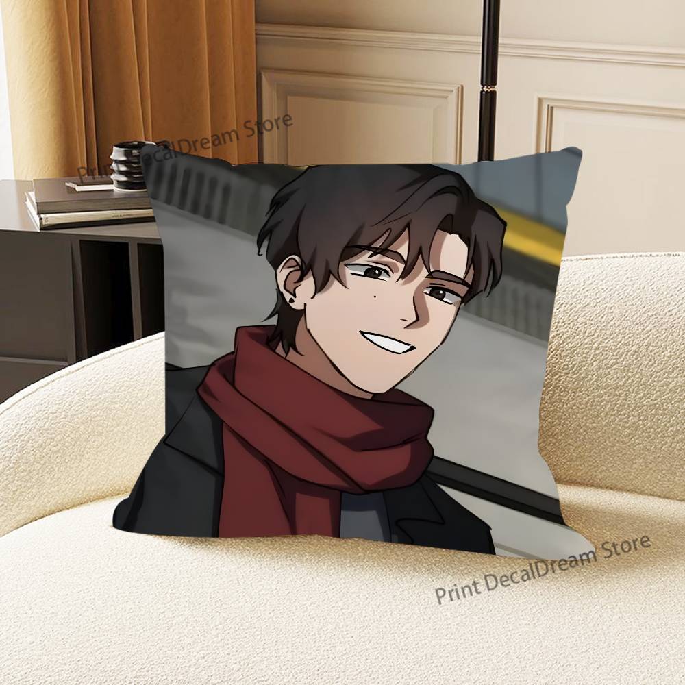 LLove Bite Comic Printed Pillow Cover Cushion Case Simple Sofa Pillow Case No Pillow Core