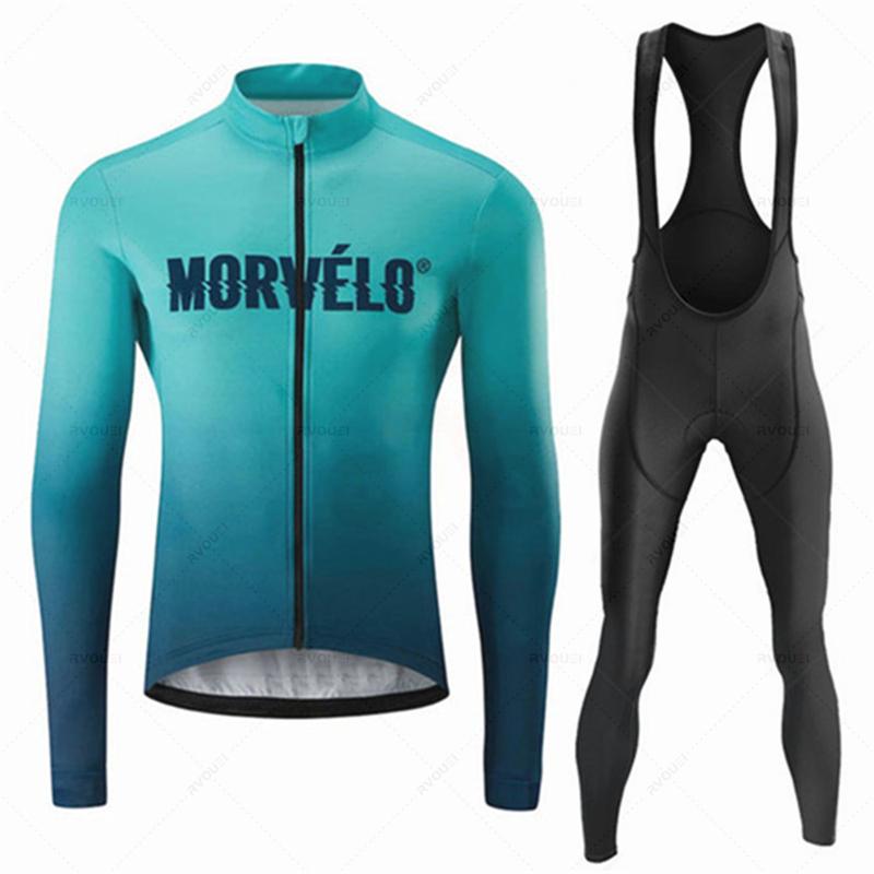 Азия 3XL (ЕС XXL)Morvelo Осенний Комплект Джерси Мужской С Длинным Рукавом Велосипедная Одежда Форма Майка Одежда Для Велоспорта Спортивные Велосипедные Велосипедные Штаны
