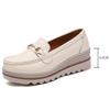 35-42 Women's Large Size 5-color Leather Pine Cake Bottom Women's Shoes, Feet Thick Soles Shake Shoes Women's Casual Shoes