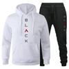 Мужской oversized свитшот с капюшоном и принтом, утепленный флисом, комплект с карманом-кенгуру, повседневный спортивный костюм на осень-зиму