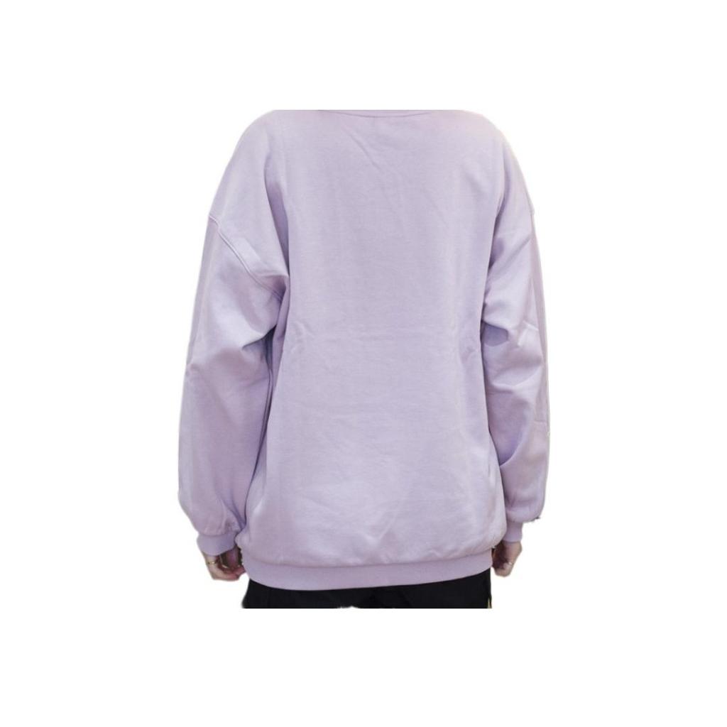 Li-Ning Спортивная модная серия, однотонный пуловер с круглым вырезом, флисовая повседневная толстовка с длинными рукавами, женские топы, ледяно-фруктово-фиолетовый AWDRD64-4