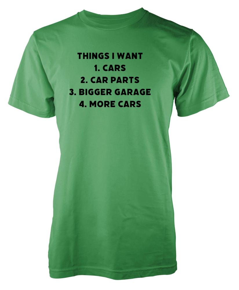 Free Personalisation Cars Things I Want Cotton TShirt Adult Kids