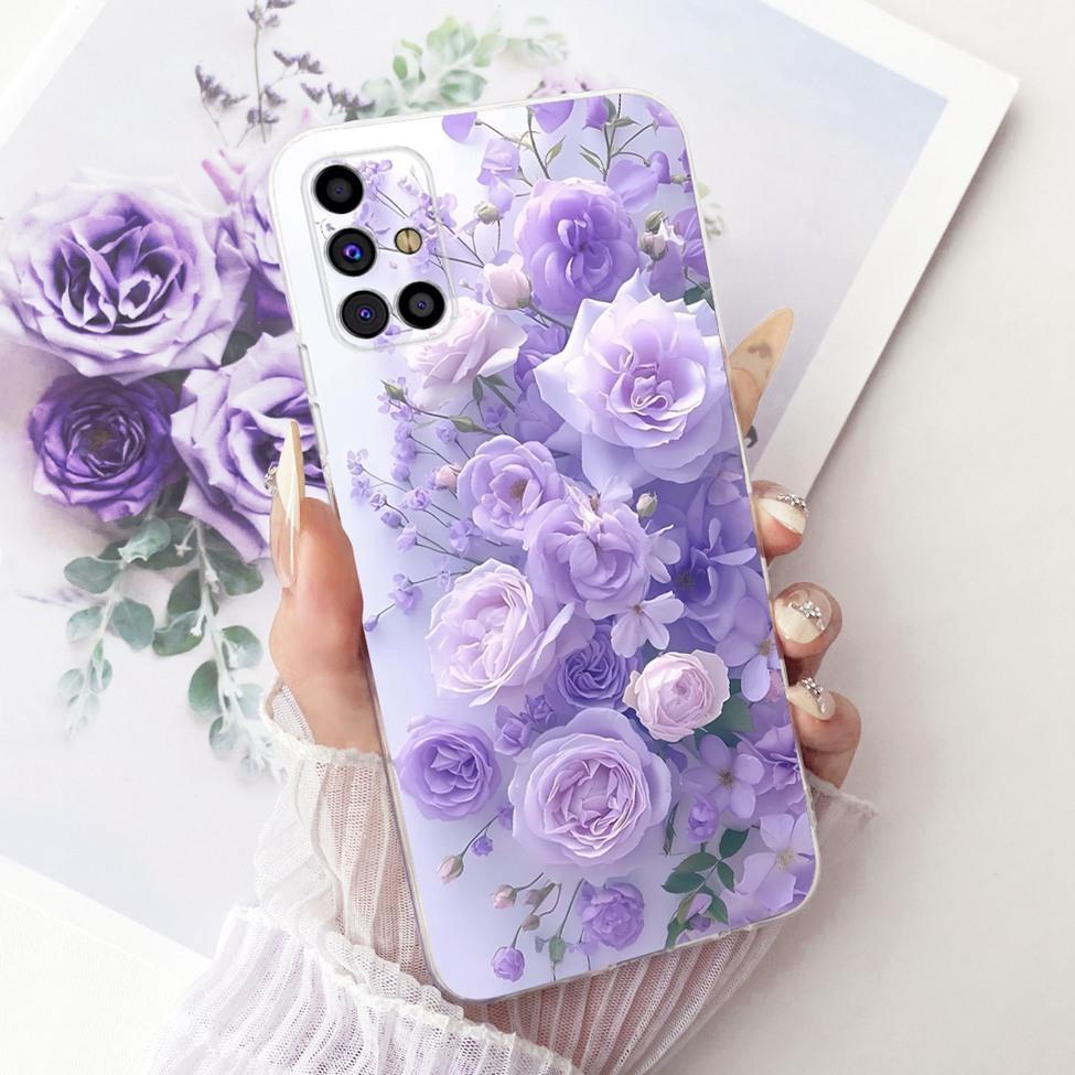 For Samsung M31s Case SM-M317F Transparent Cute Cat Fashion Butterfly Funny Painted Casing For Samsung Galaxy M31s Cover
