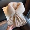 Cross Knitted Scarf Windproof Wool Collar Soft Plush Scarfs  Women Accessories