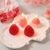 4pcs Strawberry-Shaped Miniature Scented Candles Realistic Fruit-Scented Aromatherapy Candles Perfect as a Trendy Photo Prop