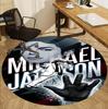 Michael Jackson Pattern Round Rug, Indoor/Outdoor Mat, for Picnic, Gameroom, Bedroom, Office, Living Room, Home Decor Carpet, Birthday Gift