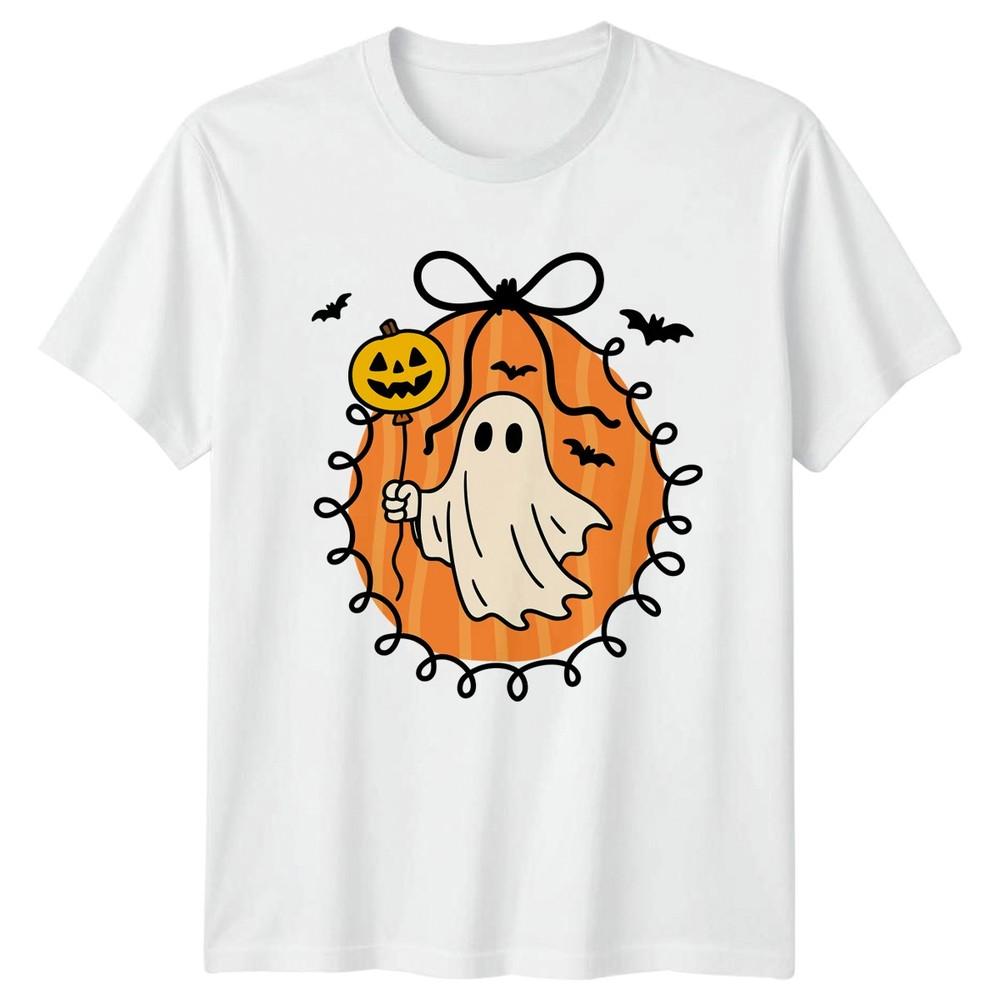 Retro Ghost Pumpkin TShirt Cute Ghost Halloween Gift For Him And Her