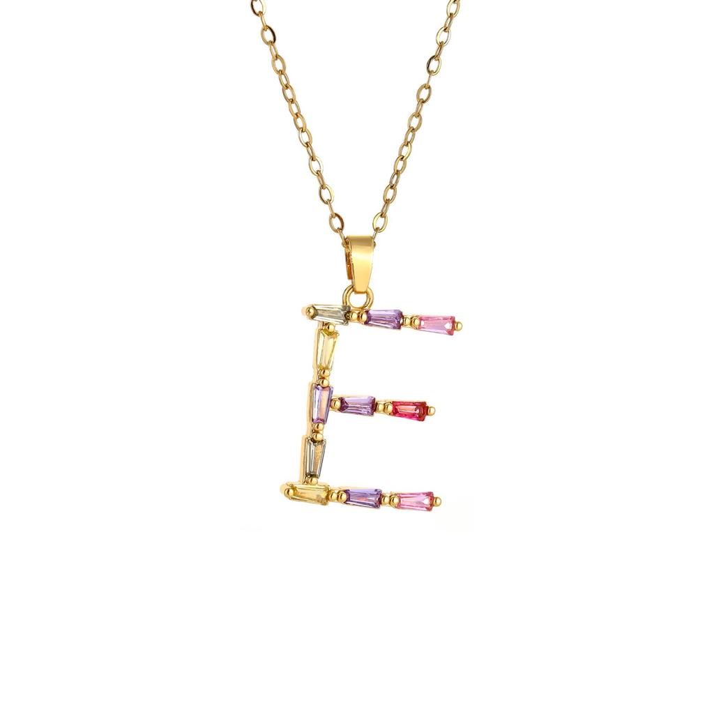 Женское металлическое колье с бриллиантами и цветными драгоценными камнями, Премиальный дизайн ручной работы, Колье с инициалом, Подарок для женщин, Праздничный подарок, Ювелирное украшение для вечеринки