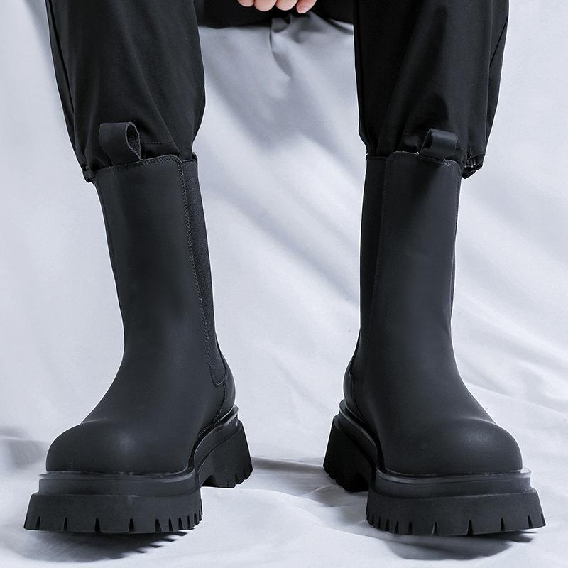 Ботинки Челси Мужские британские высокие ботинки-сигареты Мужские высокие ботинки Locomotive Martin 9883-Y