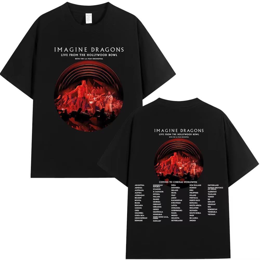 Футболка с музыкальным альбомом Imagine Dragons, рок-группа, модная хип-хоп футболка, мужская, женская, хлопок, комфорт, короткий рукав, футболки, уличная одежда