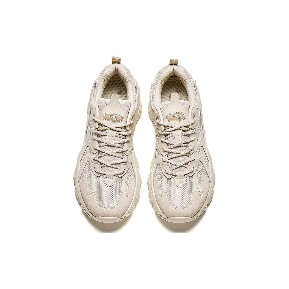 Anta Starry Sea Ткань Замша Нескользящие Износостойкие Дышащие Низкие Повседневные Туфли Мужские Кроссовки Бежевые 912348839-3