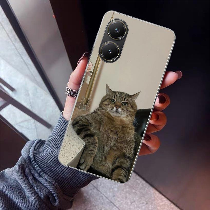 Забавный чехол для телефона с мемами про кошек для Xiaomi Poco X5 X6 X7 Pro F7 Ultra M7 Redmi 15C 15 13C 13 12C 12 10 10C 10A 9 9C 9T 9A Чехол P