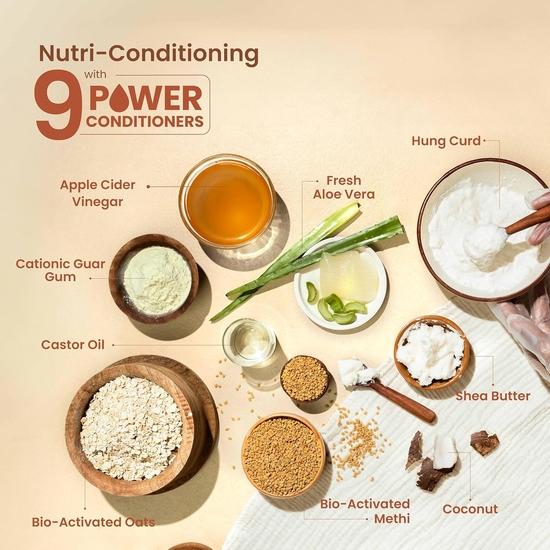 Nat Habit Nutri-Conditioner, Curry Cider For Dry & Frizzy Hair, Deep Shine & Smoothness with 9 Ultra-Moisturizing Power Conditioners, 150ml