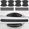 DEVENTORZ Door Handle Protectors, Set of 8, Carbon Fiber, Scratch-Resistant, Protects Paint, Hides Scratches, Easy Installation, Exterior Parts, Stick