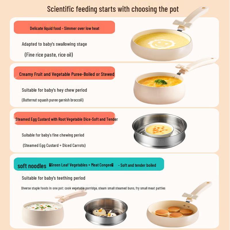 COOKER KING Non-Stick Baby Food Milk Pot Set
