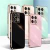 Блестящий квадратный мягкий чехол с покрытием для Oneplus One plus 10 Pro 9 Pro 9R T 8T Золотая рамка Силиконовый чехол