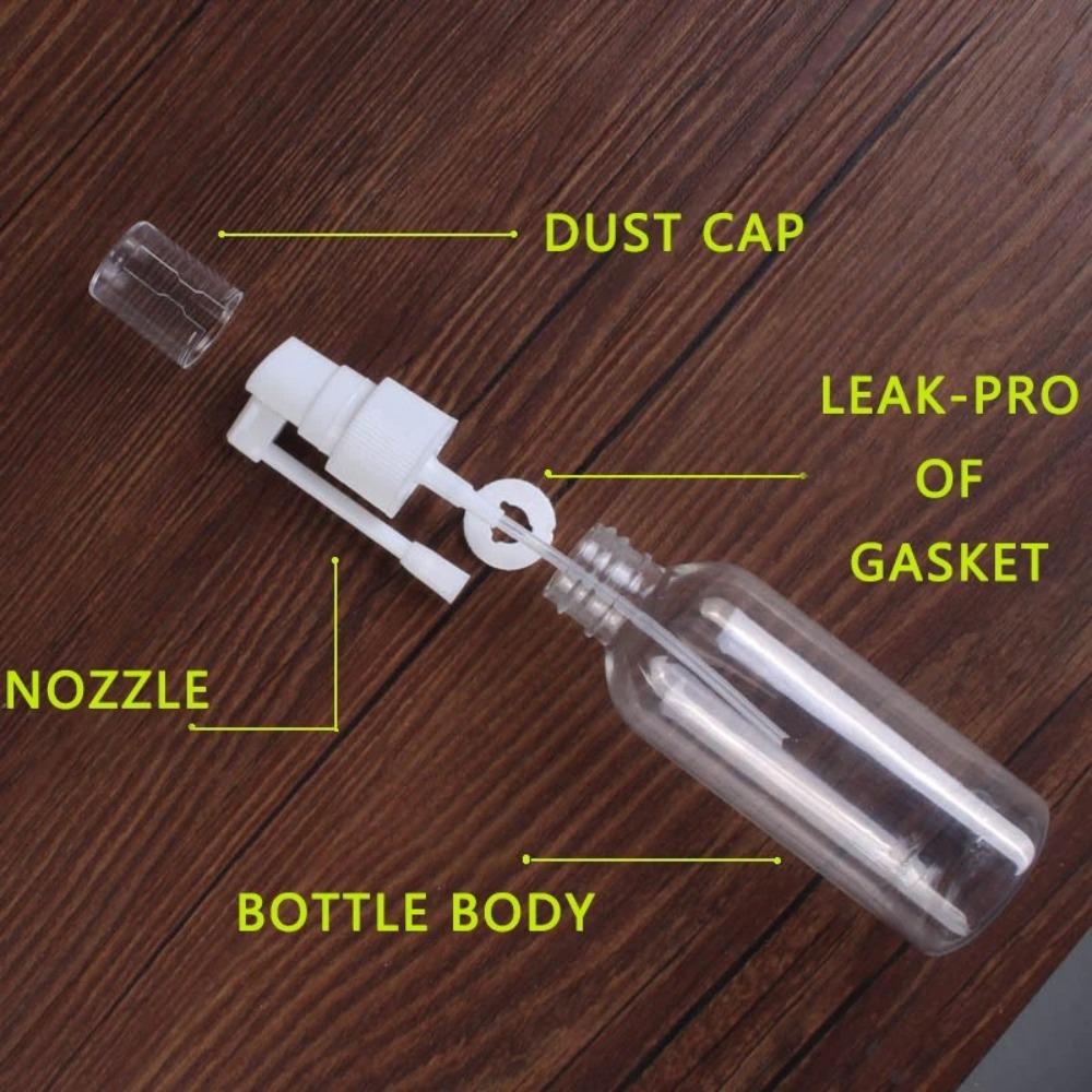 5PCS Transparent Nose Water Sprayer PET Oral Medicine Spray Bottle New