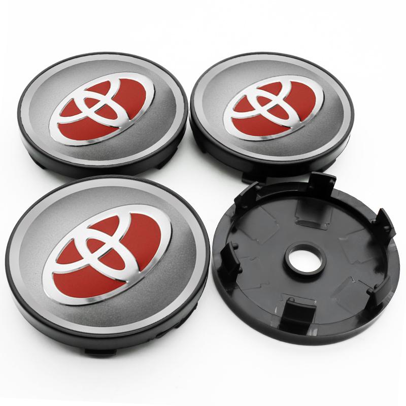 4 шт. 56+60 мм Наклейки-значки ступицы колеса автомобиля Центральные колпачки Покрытие диска Автоаксессуар Для Toyota Prado Yaris Hilux Verso Fortuner Supra