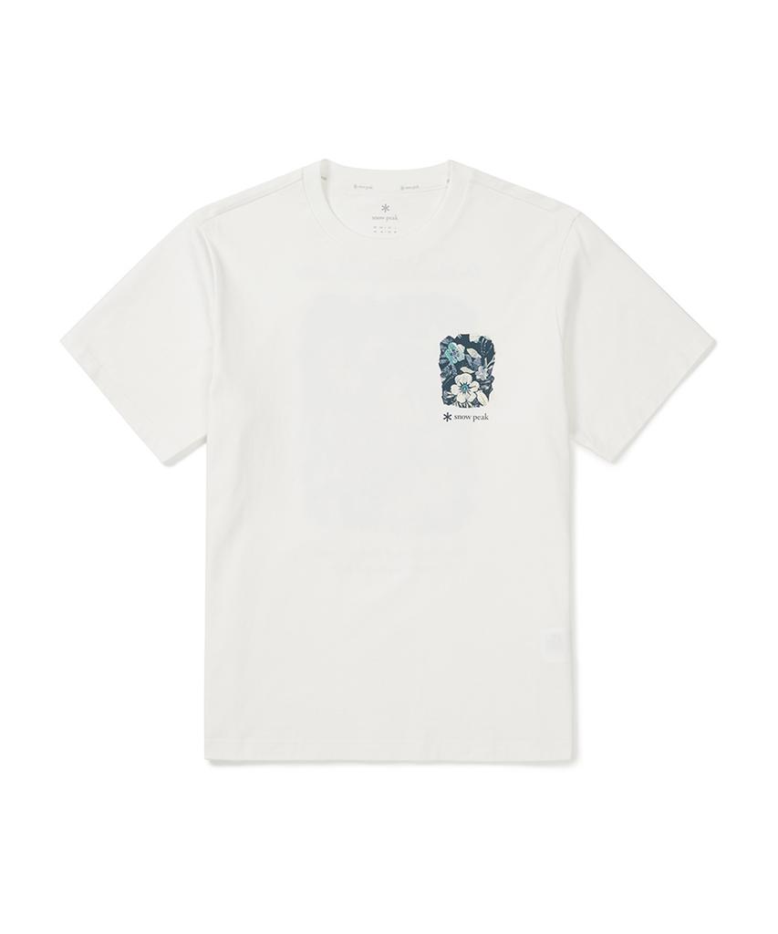 SNOWPEAK APPAREL Хлопковая тропическая футболка с коротким рукавом (S25Mufts62) Белый с оттенком