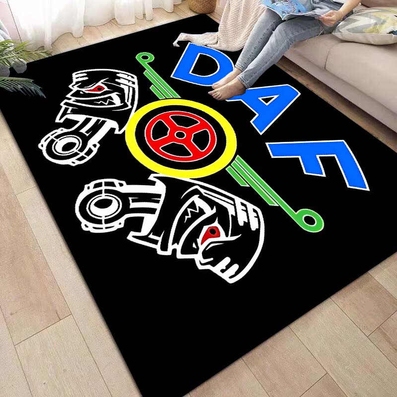 Ковер и коврик для грузовика Daf, логотип классического автомобиля, ковер, напольный коврик, декор для гостиной, спальни, мягкий ковер, коврик для детской комнаты, моющиеся ковры