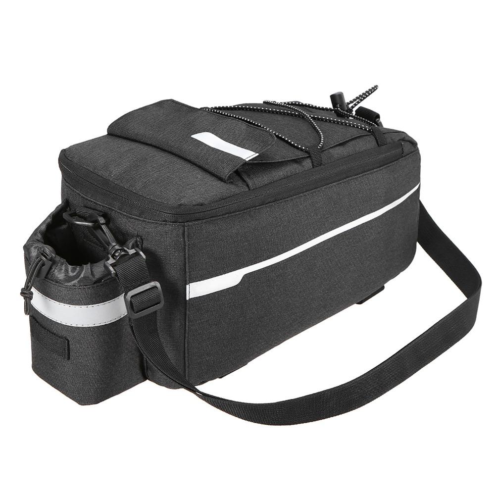 Insulated Bicycle Rear Rack Bag with Reflective Stripes Bike Trunk Bag Bike Rear Seat