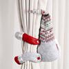 Festive Christmas Curtain Tiebacks With Striped Hat And Long Bearded Gnome Design