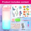 Water Bottle Kits Pretty Colorful Kids Water Bottle Gifts Safe Mermaid Water Bottle with Stickers Attractive Decorate Your Own